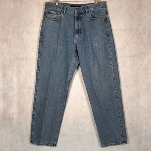 Calvin Klein Jeans Men 36x32 Easy Fit Blue Good Straight Leg Denim Pants